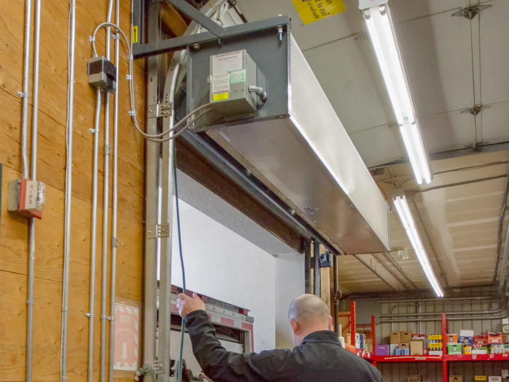 Overhead Door Air Curtain Industrial Direct Drive 12 Berner Air Overhead Door Air Curtain Industrial Direct Drive 12 Berner Air