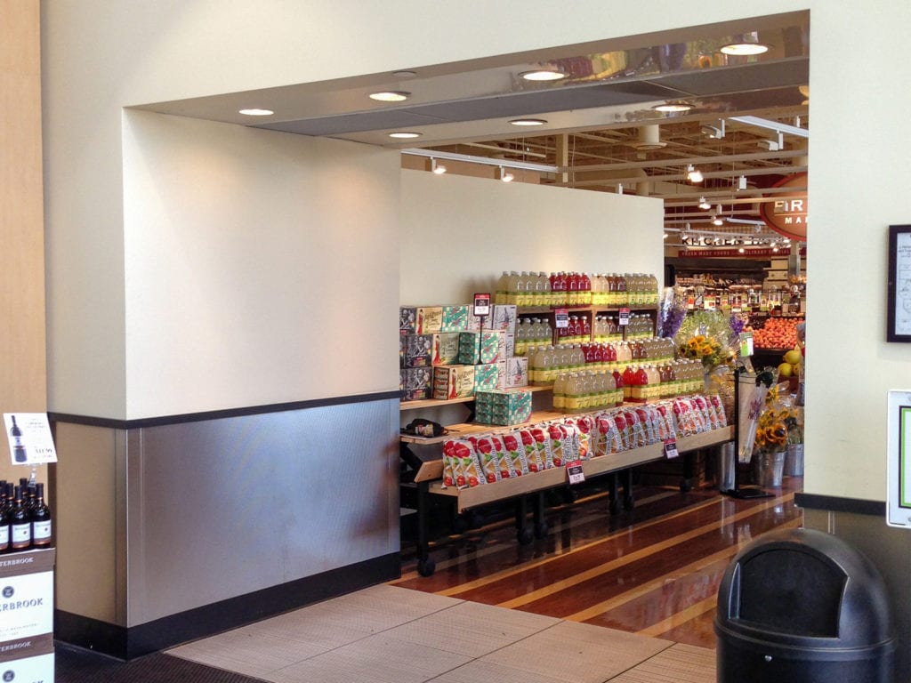 Berner's Air Entrance air curtain protecting grocery store entrance.