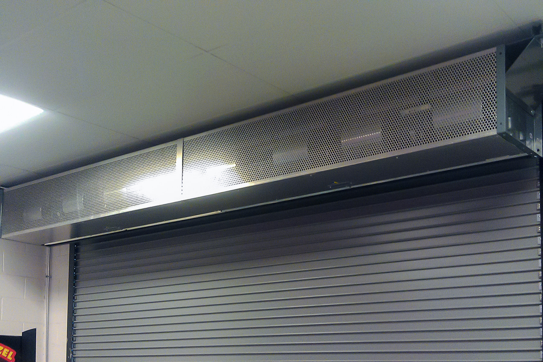 Berner's Industrial air curtain over Bay Front Stadiums concession window.