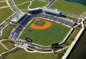 Aerial view of Pensacola Bay Front Stadium