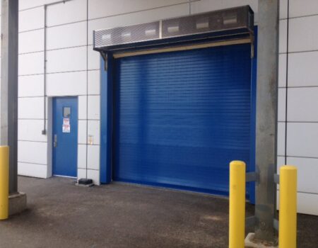 Berner's Industrial Direct Drive 12-14 Air Curtain over garage style door