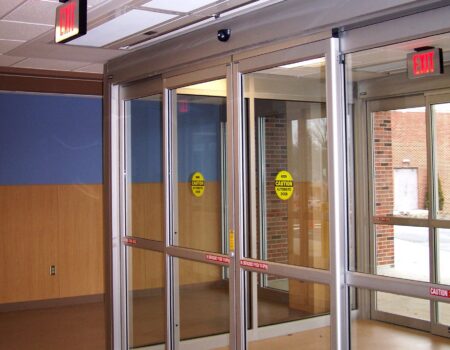 Berner's Architectural Recessed 12-16 over hospital entrance