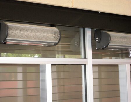 Berner Drive-Thru Air Curtain over concession stand windows.