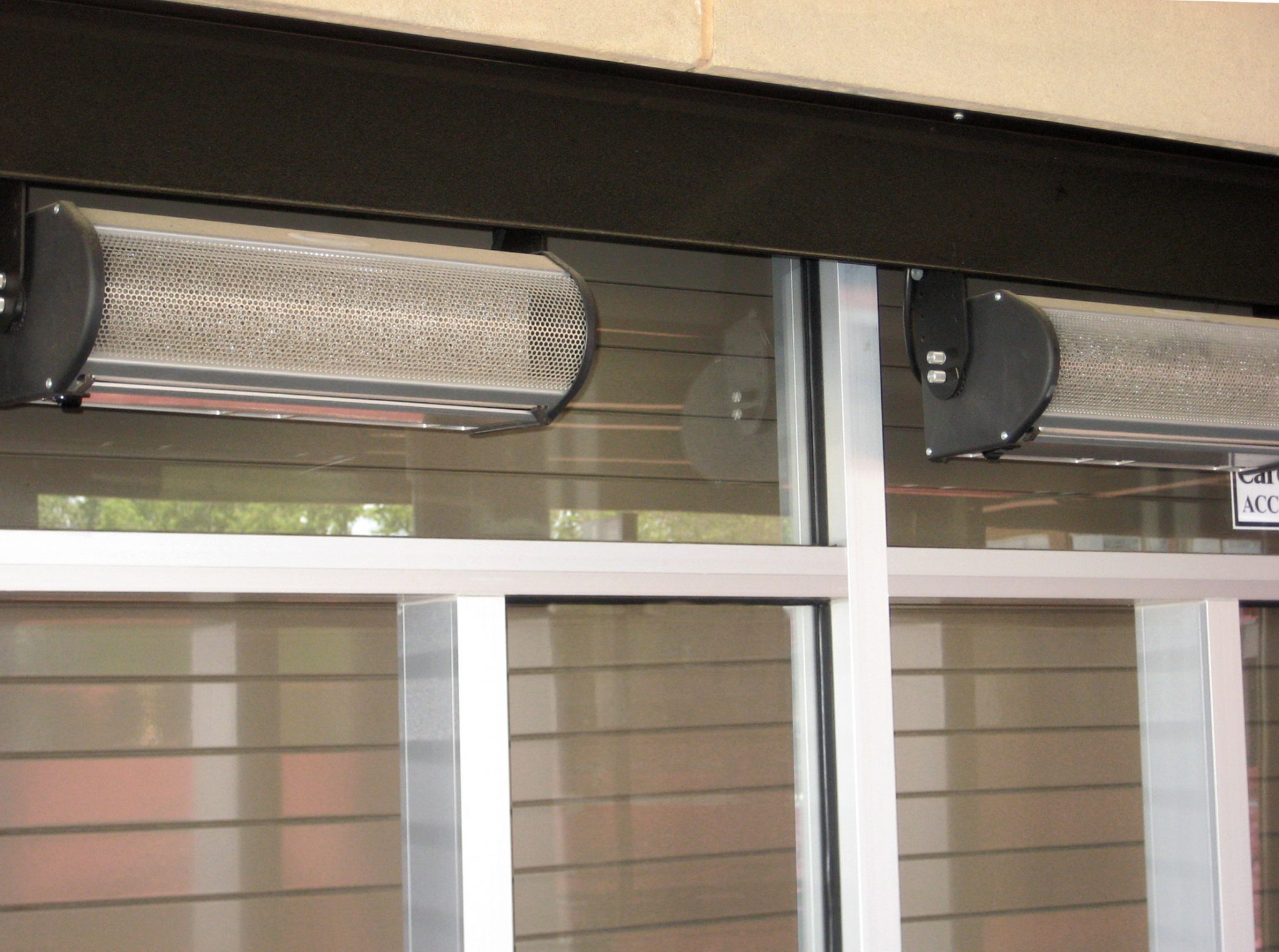Berner Drive-Thru Air Curtain over concession stand windows.
