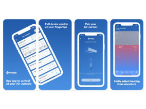 Screenshots of Berner Air App.