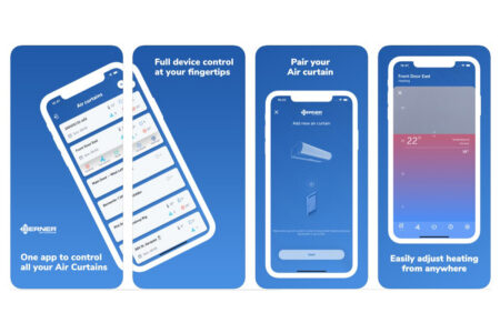 Screenshots of Berner Air App.