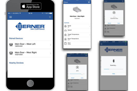 Berner Air Curtain App for iphone & android