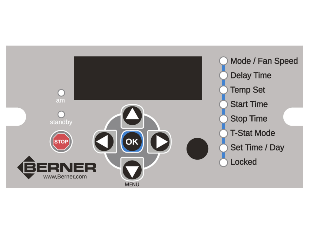Berner's square Intelliswitch face plate.