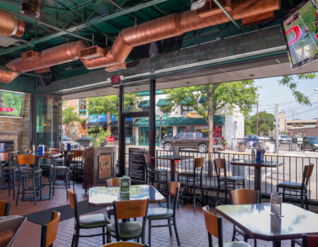 Berner's Commercial High Performance 10 air curtain open air dining.