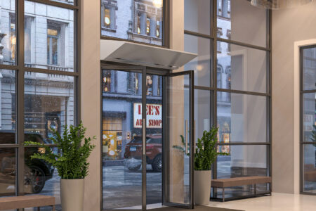 Berner's Architectural Elite 10 over hotel lobby entrance.